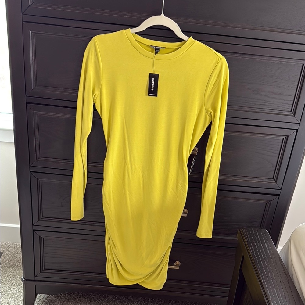 Yellow Long Sleeve Dress